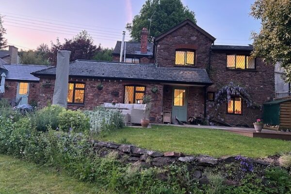 dusk whole house 2 - Sharpe Cottage, Wiveliscombe, Somerset